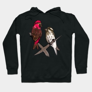 Purple Finches Hoodie